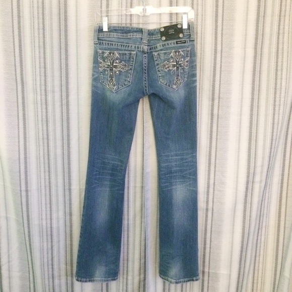 Miss Me Denim - Miss Me Bedazzled Cross Pocket Jeans Size 27